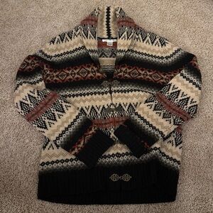 Susan Bristol Cardigan - Black, Cream, Red